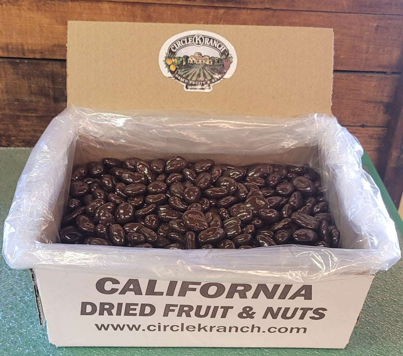 Dark Chocolate Jumbo Raisins (Bulk 5 lb. Box)