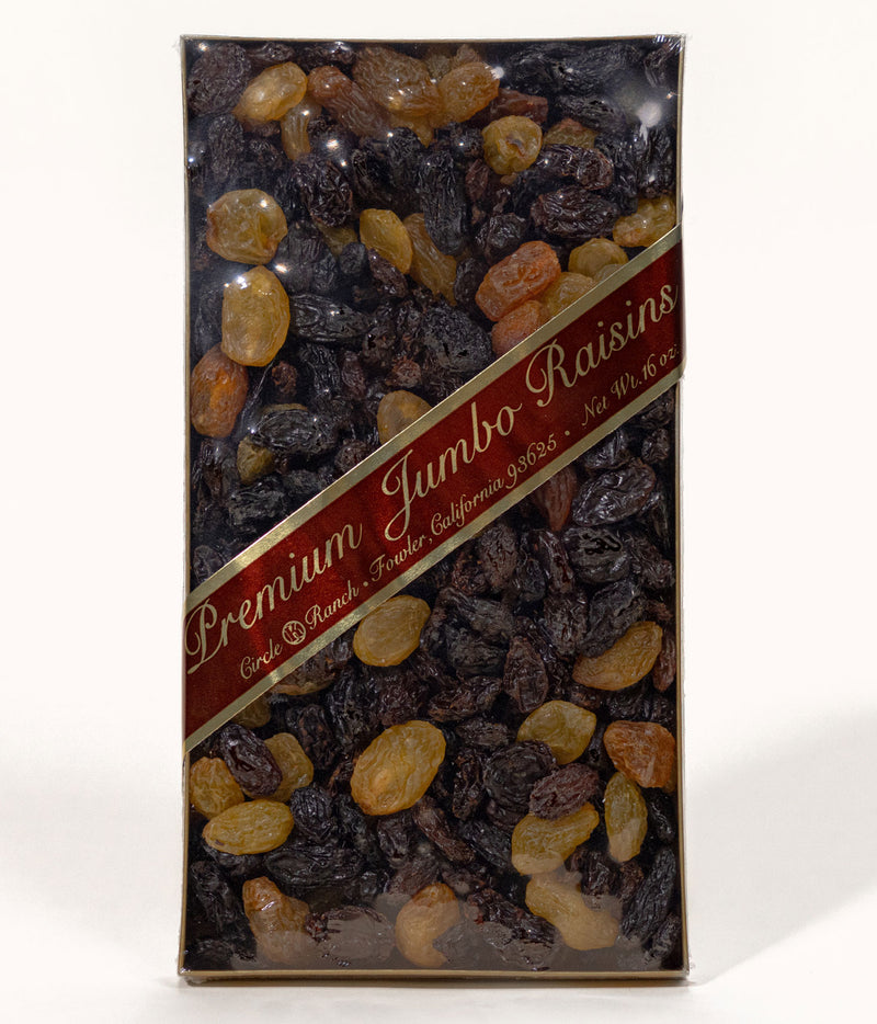 Flame Raisins, Golden Raisins, & Jumbo Raisins Gold Tray